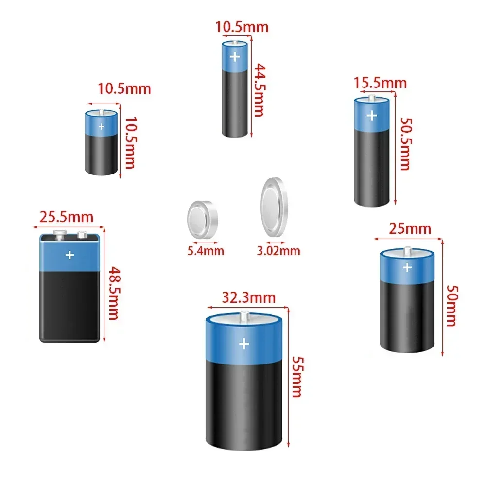 디지털 전기 용량 LCD 배터리 도구, 배터리 용량 진단 테스터, 단추 셀 검사, 감지기 디스플레이