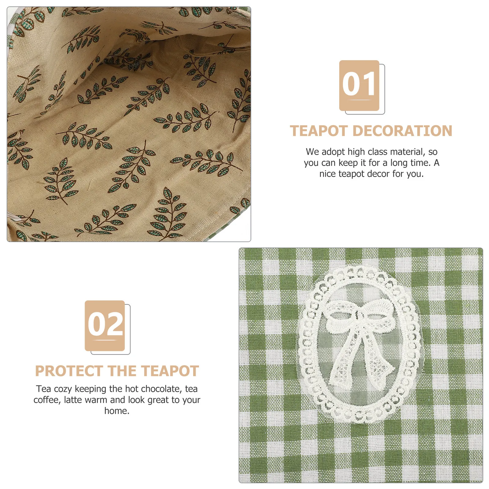 Teapot Protector Tea Cozy Warm Cover for Ceramic Electric Kettle Keep Heat Long Time Lightweight Portable Kitchen Home Decor view 3