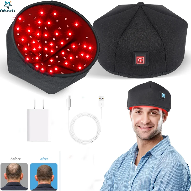 Hair Growth Cap Anti Hair Loss Head Massage Stress Relief Electric Scalp Massager Infrared Light Relaxation Therapy Led Helmet