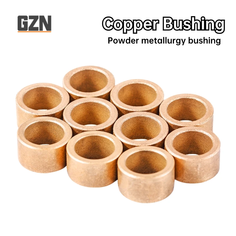 

2/5/10PCS Inner Diameter 10mm Brass Bushing Powder Metallurgy Oil Bearing Copper Bushing Wear-resistant Guide Bushing