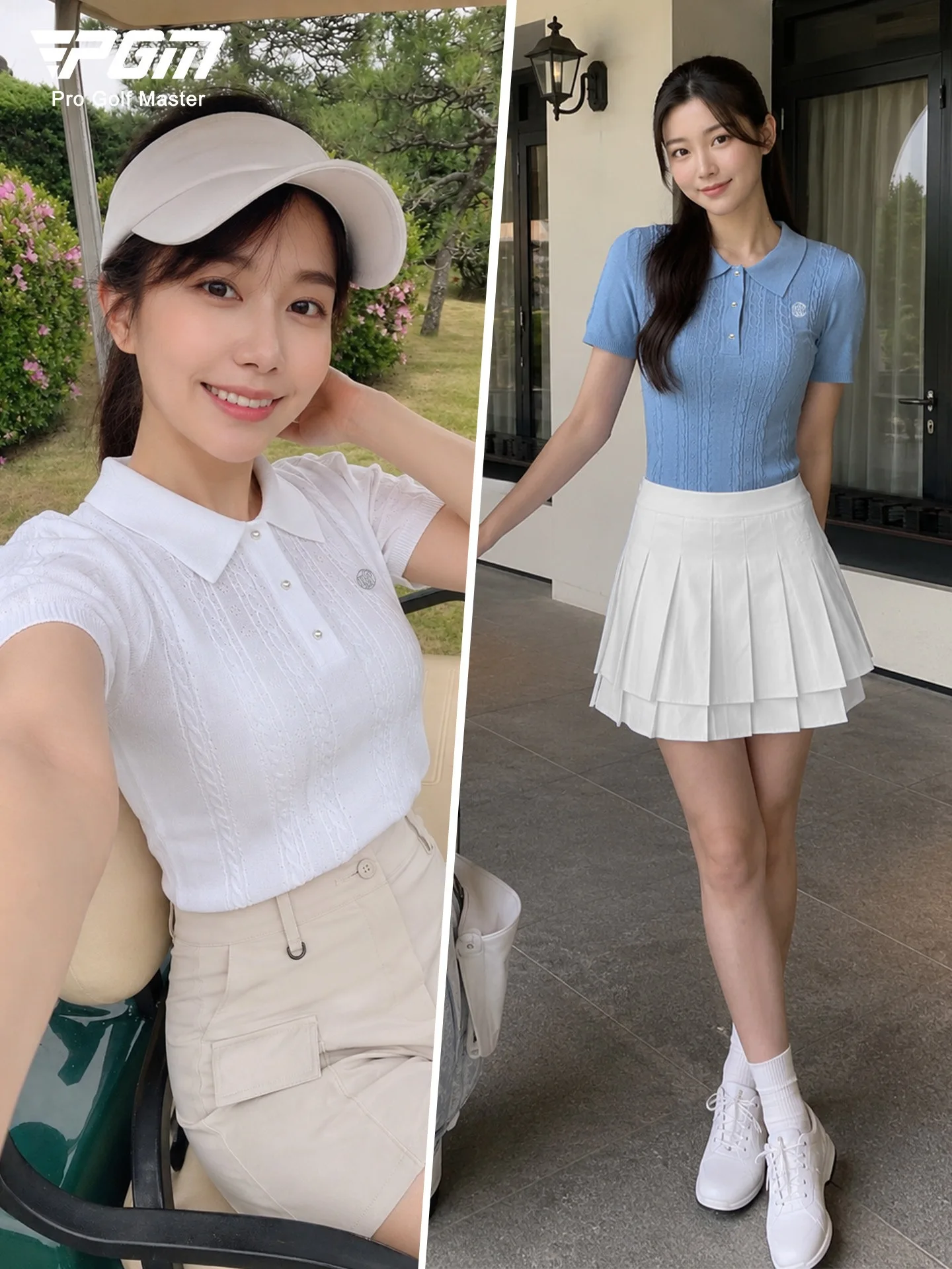 2026 Womens Golf Summer Shorts Solid Color Lightweight Breathable Viscose Cotton Blend Golf Training Top