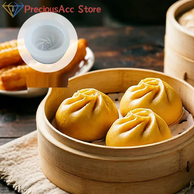 3D Dumpling Candle Silicone Mold DIY Epoxy Resin Soap Plaster Craft Decor Gift Making Tool Cute Design