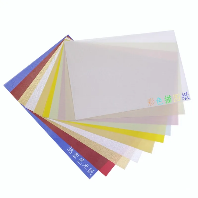 50pcs transparent papel para dibujar A4/A5 Copying paper 100g yellow tracing paper for drawing tekenpapier