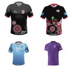 2024 St. George Shark Melbourne Storm Indigenous Competition Training Suit Alliance T-shirt New High Quality POLO Shirt