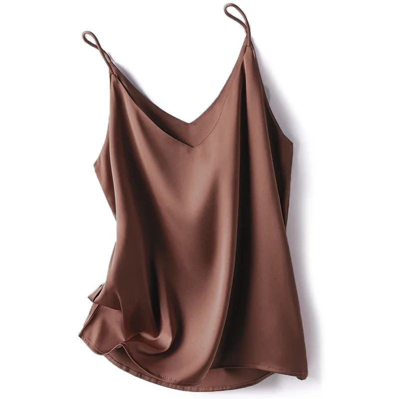 Summer Slim Fit V Neck Sleeveless Camisole Tops