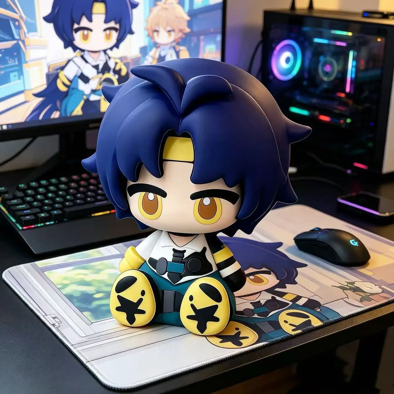 Q-Version Zenless Zone Zero Figur Starseeya Ellen Joe Asaba Yuma Mini-Modell Desktop-Ornamente Spielcharakter-Statue Spielzeug Geschenk – Detail 3