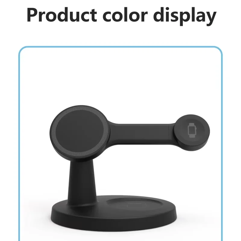 3 In 1 Magnetic Wireless Charger Stand for iPhone 17 16 15 14 Pro Max Apple Watch 9 8 AirPods Phone Holder Fast Charging Station view 6
