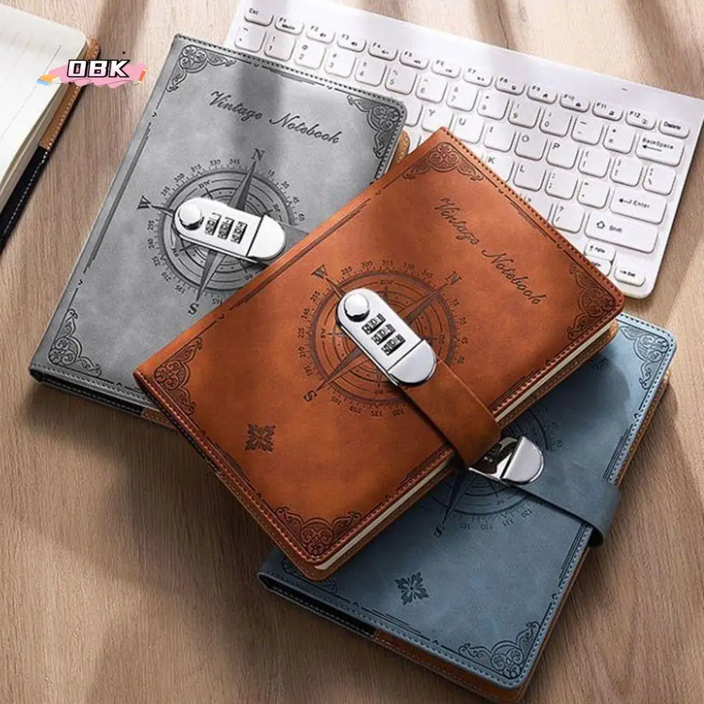 

200-Page Password Notebook Diary Book Stationery A5 Notebook With Lock Smooth Writing Protecting Secrets Travelers Journal