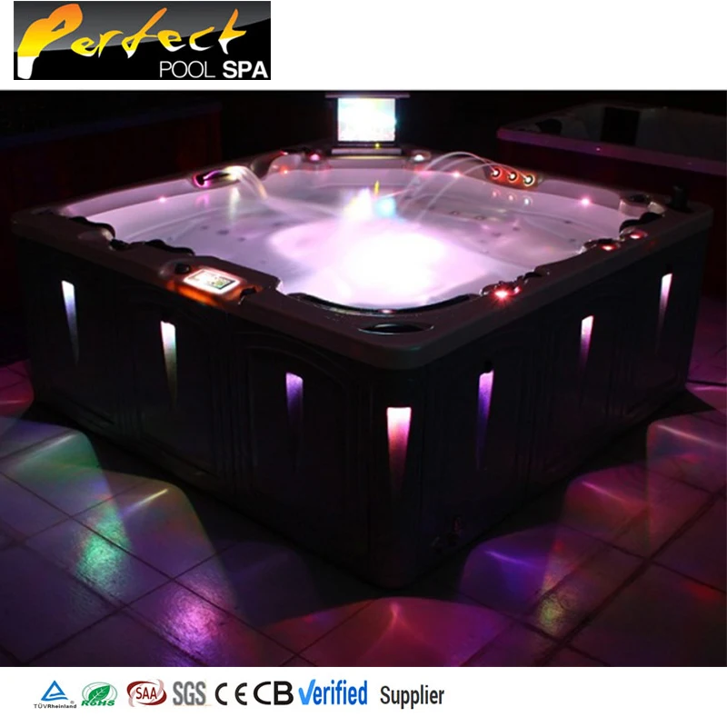 2024 perfect outdoor Massage hot tub spa made in china with LED lighting