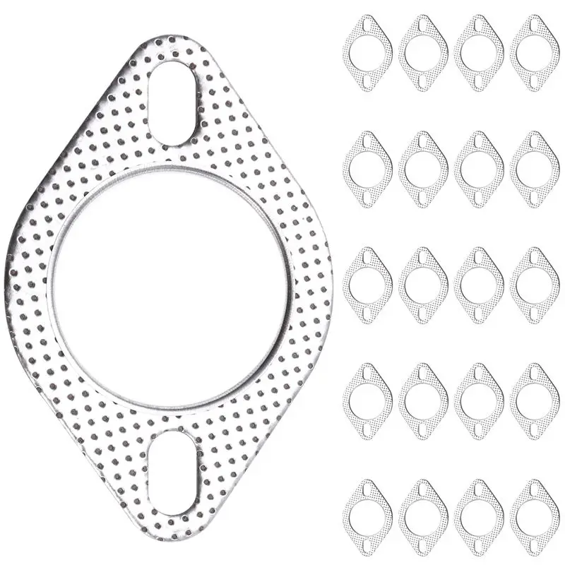 

A21E-20 PCS 2.5Inch ID 2 Bolt High Temp Flange Gasket 2.5 Inch 120-06310-0002 Compatible With 12Mm Or 1/2Inch Bolt Hardware
