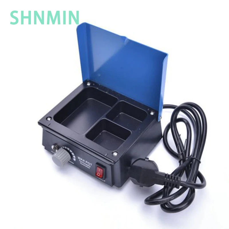 High Quality Dental Lab Equipment Analog WaxHeater Pot 3 Tri-Slot Digital Wax Melter Heater Waxing Pot