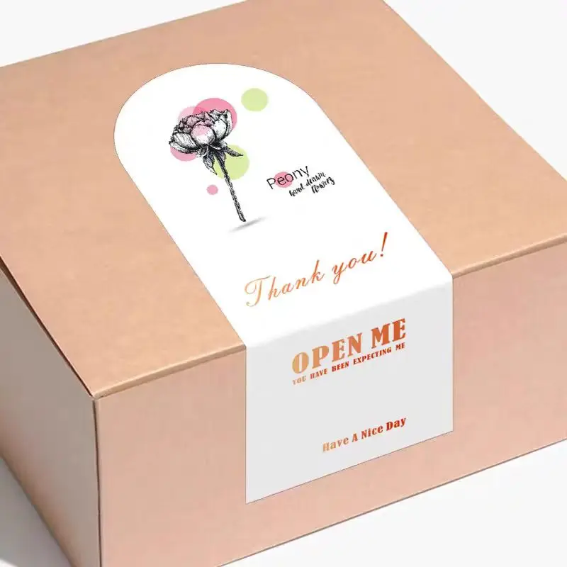 

High-End Minimalist Self-Adhesive Seals Customized Airplane Packaging Box Labels & Thank-You Stickers with Customized Logos