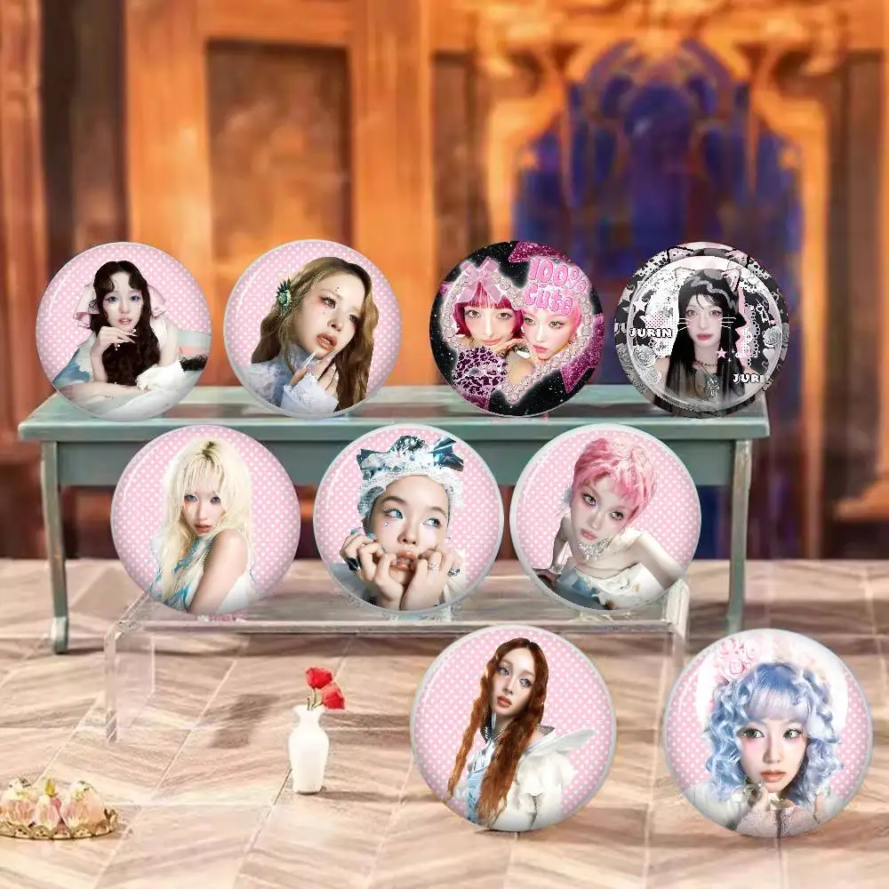 Kpop X-XG Group Round Button Pins Slogan Creative Brooches Backpack Clothes Decoration Fashion Cartoon Jewelry Gifts