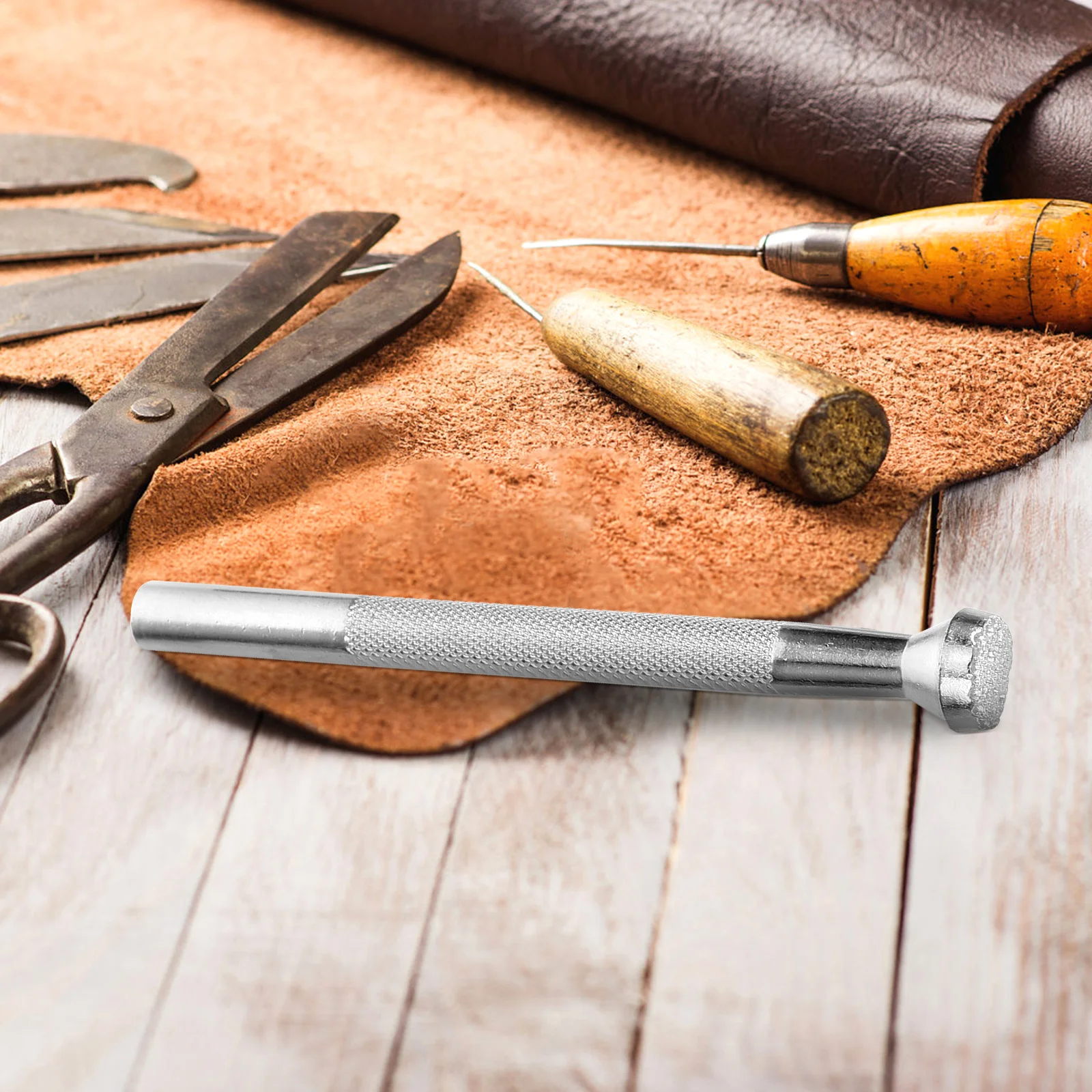 

3pcs Metal Stamping Tool Craft Diy Engraving Carving Set Durable Impact Resistant For Bags Shoes