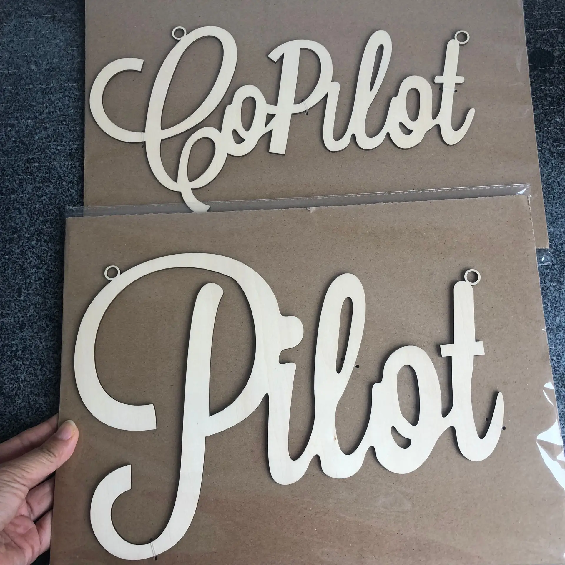 Pilot copilot  Chair Signs Laser Cut Wedding Chair Backs Decorations Travel Adventure Theme