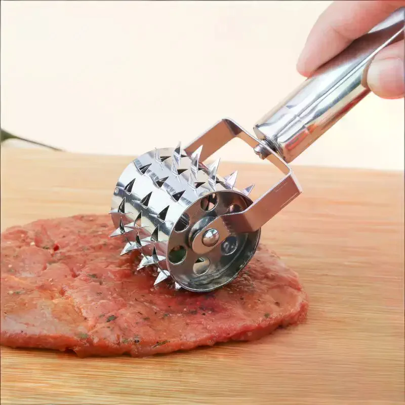 [MA]Stainless Steel Steak Meat Tenderizer Hammer Loose Meat Needle Punching Kitchen Tendon Breaker Meat Inserting Needle Roller