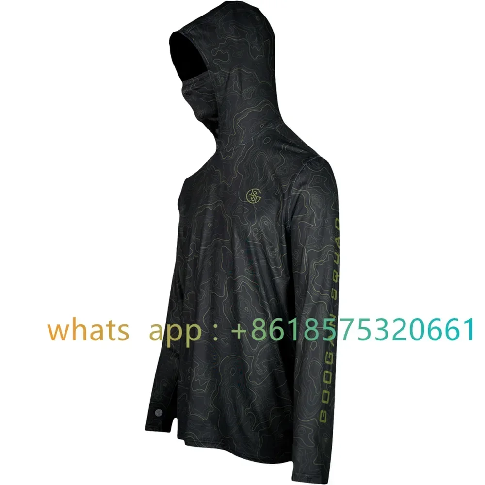 GOOGAN SQUAD Men Hoodie With Mask Long Sleeve Performance Fishing Clothing Camisa De Pesca Quick-drying Sun Protection Fishing view 3
