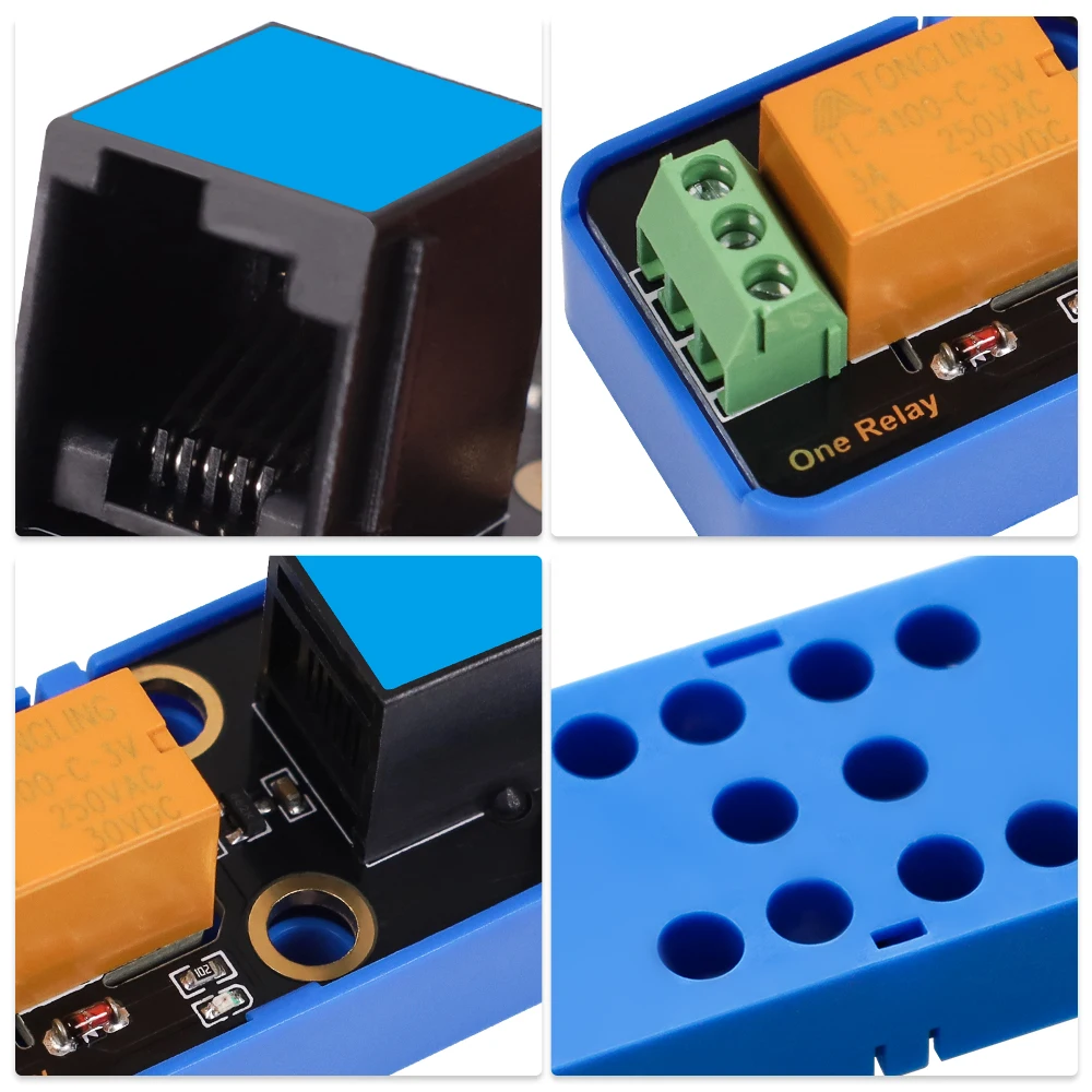 3PCS Kidsbits One Channel Relay Module STEM Electronic Building Blocks Compatible with Lego Blocks for Arduino DIY Project