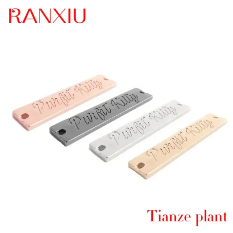 Custom Hot Selling Garment Hardware Accessories Custom Metal Logo Labels Plates for Clothing