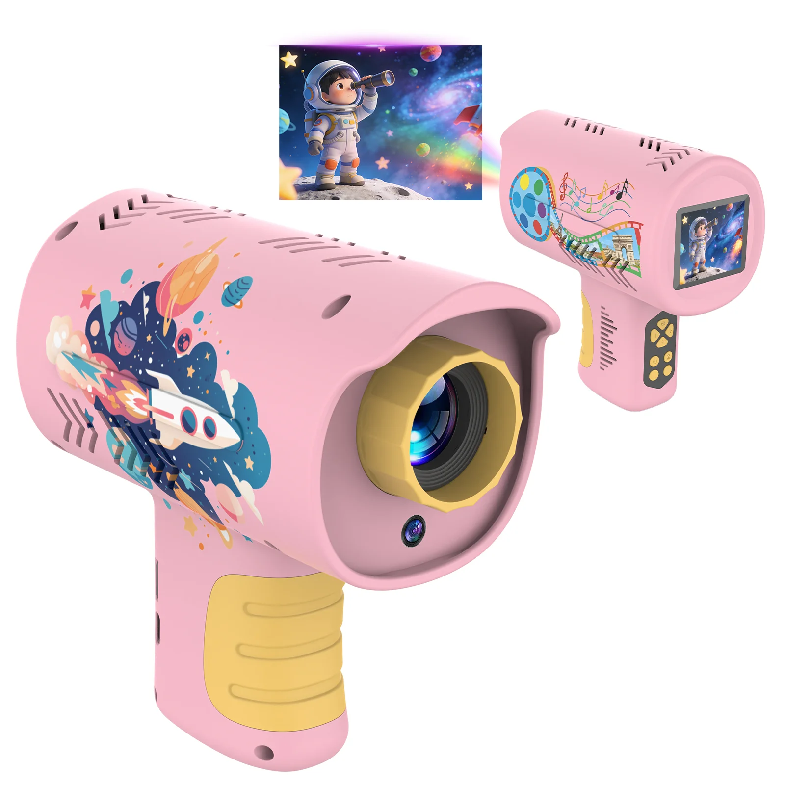 Kids Camera with Projector Function 12MP Photography 1080P Video Recording Portable Digital Toy Camera for Children