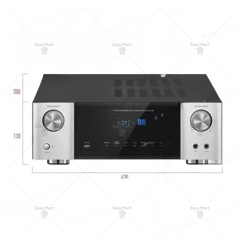 Home Bluetooth 5.1 Amplifier HD AUX Lossless Decoding High-power Karaoke Public Amplifier Professional HIFI Fever Audio