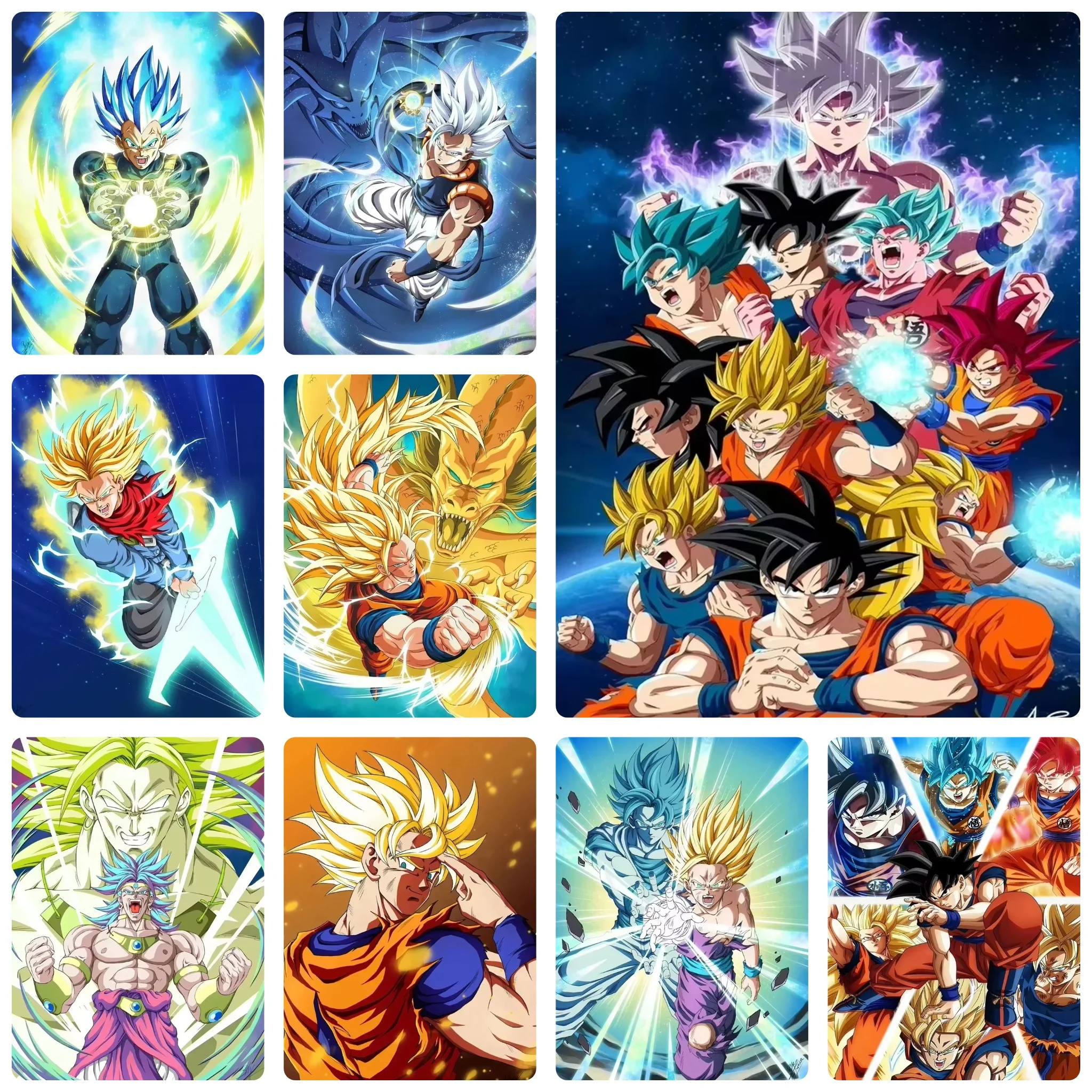 1 Box of 500/1000/1200/2000PCS Dragon Ball Puzzles Dynamic Super Saiyan Anime Battle Jigsaw Puzzles Home Decoration Gift