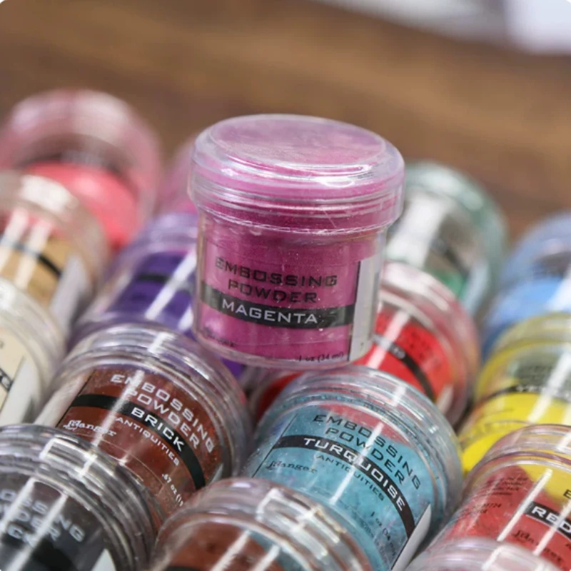 34ml Relievo Powder Gold Silver Bright Color Powder DIY Seal Invitation Concave Convex Effect Word Decorative Coloring Material
