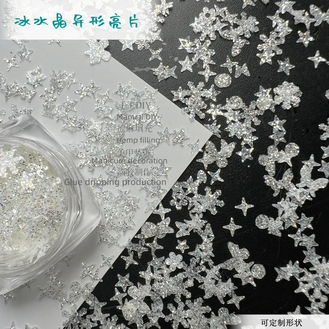 Factory Direct Sales Ice Crystal Irregular Glitter Sequins for Nail Art Phone Case  Shaker DIY Crafts