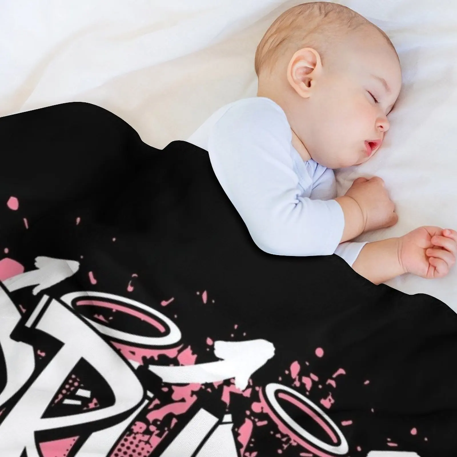 DRUM AND BASS - Graffiti Steez (pink/white) Throw Blanket Lightweight Cozy Blanket for Bed Sofa view 3
