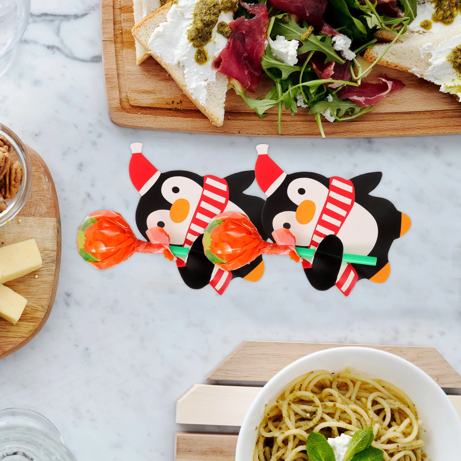 

150Pcs Party Paper Cards Fun Cartoon Lollipop Candy Holders for Food Packaging Kids Birthday Celebration Decoration