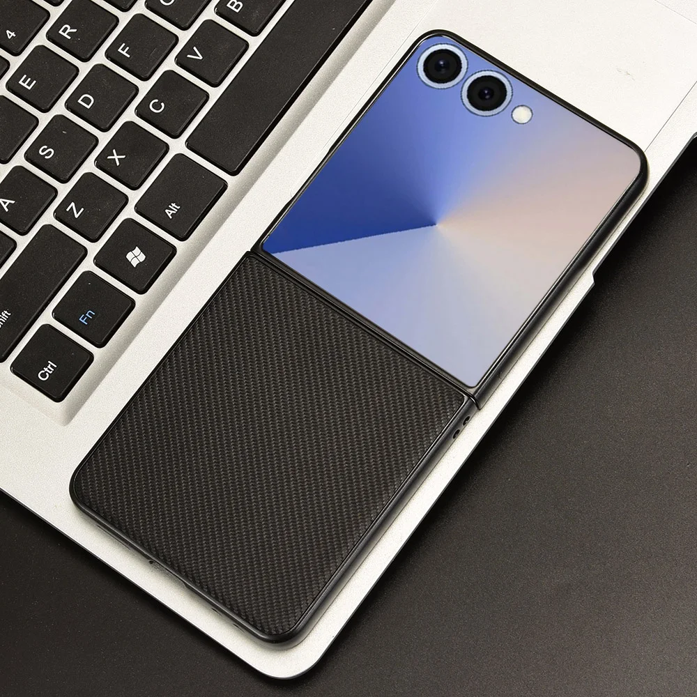 

Для Samsung Galaxy Z Flip 7 5G модный жесткий чехол из искусственной кожи для Samsung Z Flip 7 5G ZFlip7 телефона Coque