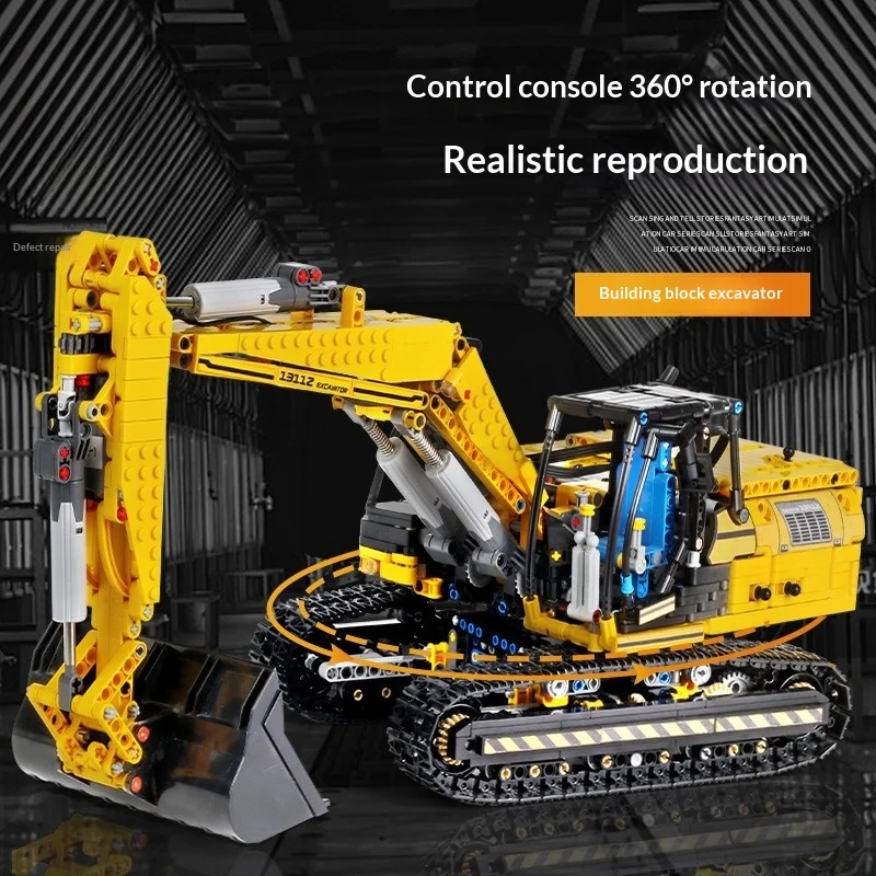 GSF 13112 ألعاب السيارات التقنية MOC-2513 APP & RC نموذج حفارة بمحركات اللبنات الطوب الاطفال هدية الكريسماس #2