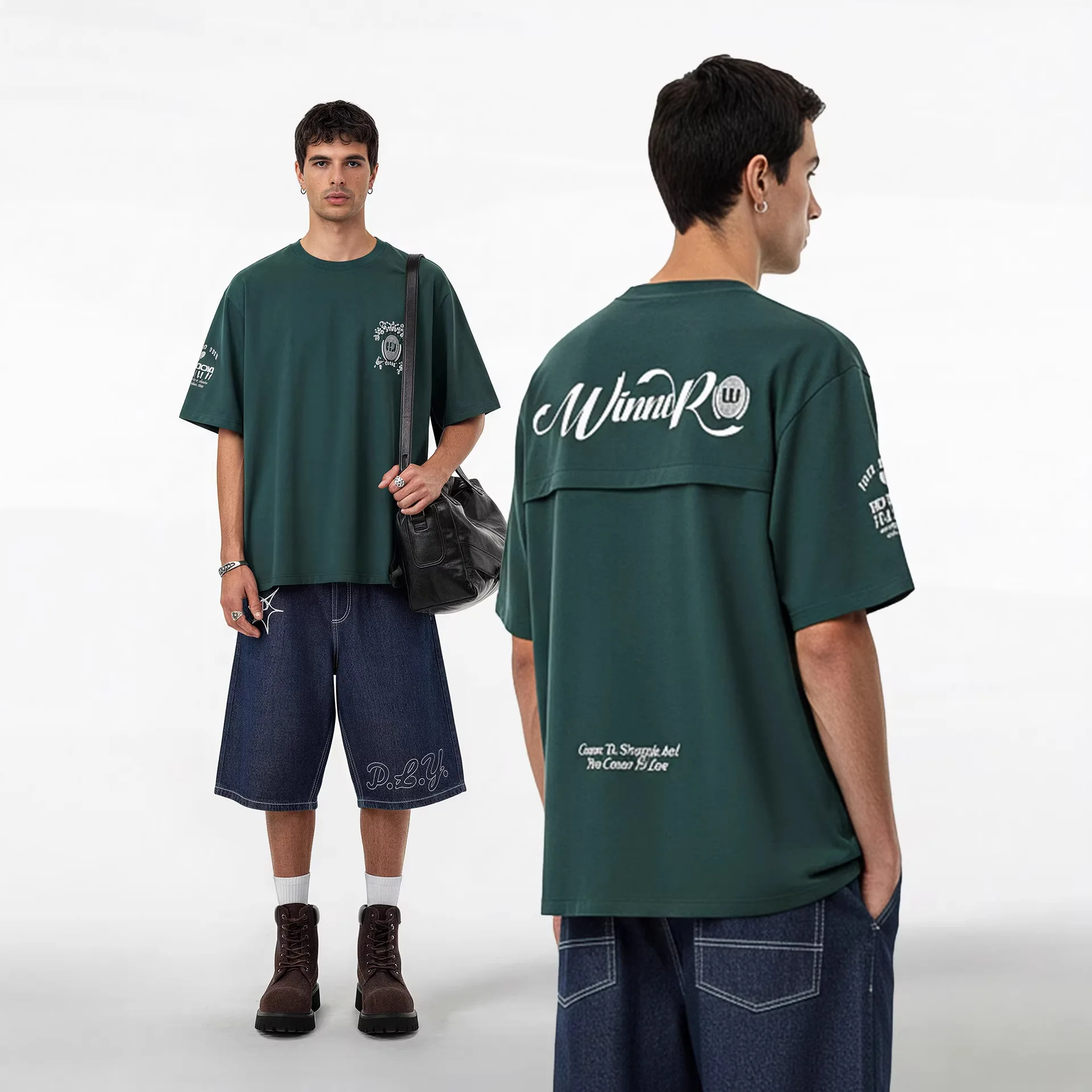 Men's Quick-Dry Breathable Short-Sleeved T-Shirt with Sleeve Panel Design New Arrival Fashion Brand Sporty Style Printed Top