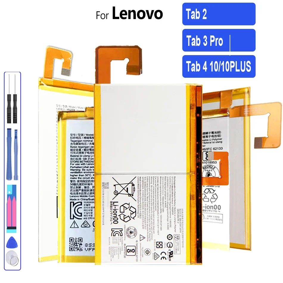 L14D2P31 L15D1P31 L16D2P31 Battery For Lenovo Tab 4 10 2 Plus TAB2 A10-70F-70L-70LC TB2-X30F TB2-X30M Yoga Tab 3 Pro YT3-X90L