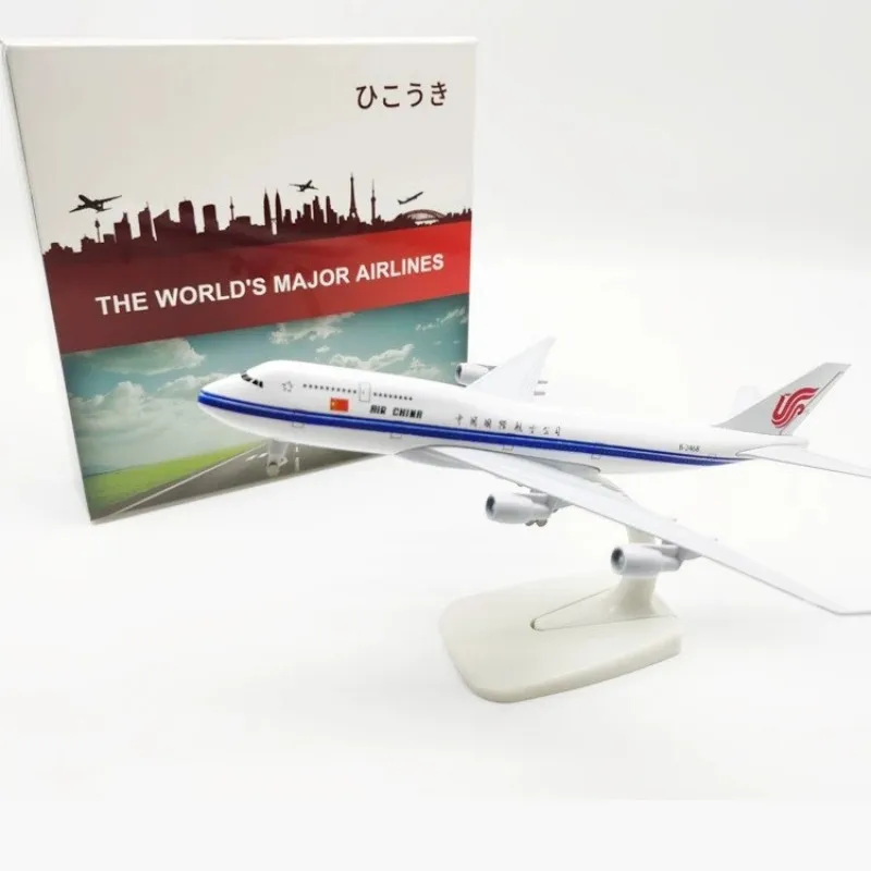 1:300 Scale Airplane Model Air China Airways B747 Simulation Souvenir Plane With Wheels Base Collection Gift