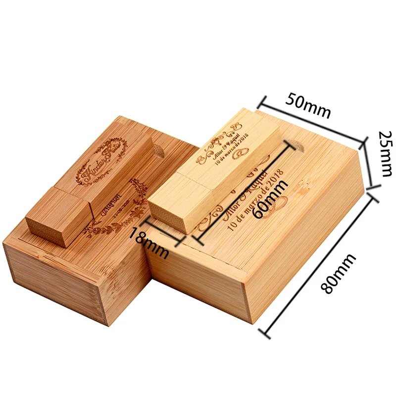 Imagem -06 - Bamboo Usb Flash Drive com Logotipo Personalizado Gratuito Pen Drive Presente Criativo Caixa de Bambu 16gb 32gb 64gb 128gb 10 Unidades por Lote