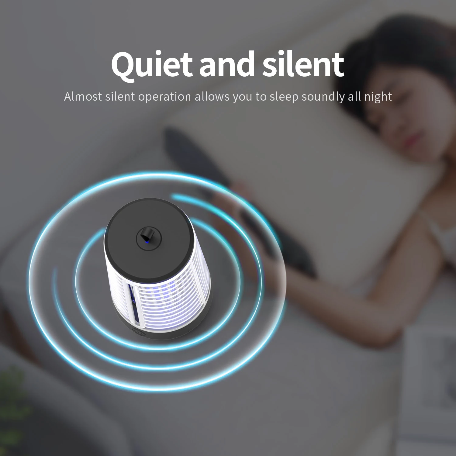 UV Light Mosquito Zapper Lamp Silent Electric Insect Killer Trap Portable Hanging Bug Repeller For Indoor And Outdoor Household