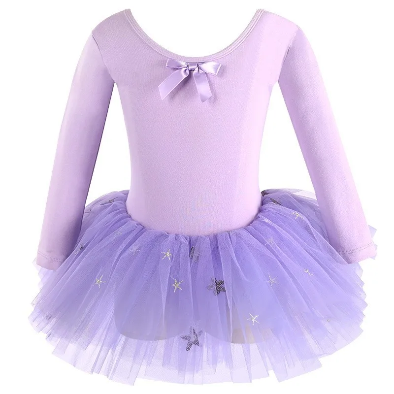 Kinder Mädchen Professionelle Kinder Tanz Mädchen Overall Tanz Kleid Ballett Leistung Tanzen Flauschigen Röcke Kabarett Kragen Schleife