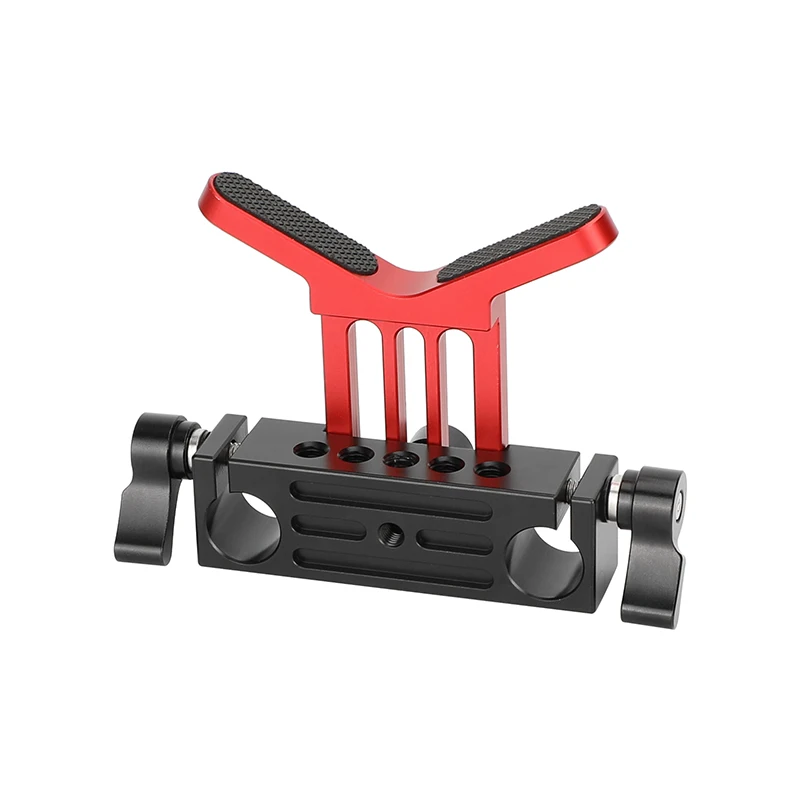 ブラケットとレンズ付きの基本的なサポートアダプター,15mmレール付きブラケット,カメラプラットフォーム用,15mm