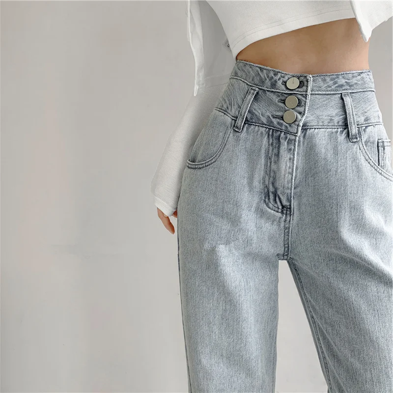 

Retro High Waist Wide Leg Jeans Women's Summer Thin Straight Loose Design Sensation Small ence Drapey Pants Trendy INS