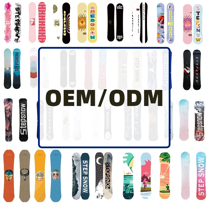 Modern Design Customizable Beginner Freestyle Snowboard Curved Shapes Pure Poplar Wood Core For Winter Mountaineering Skiing