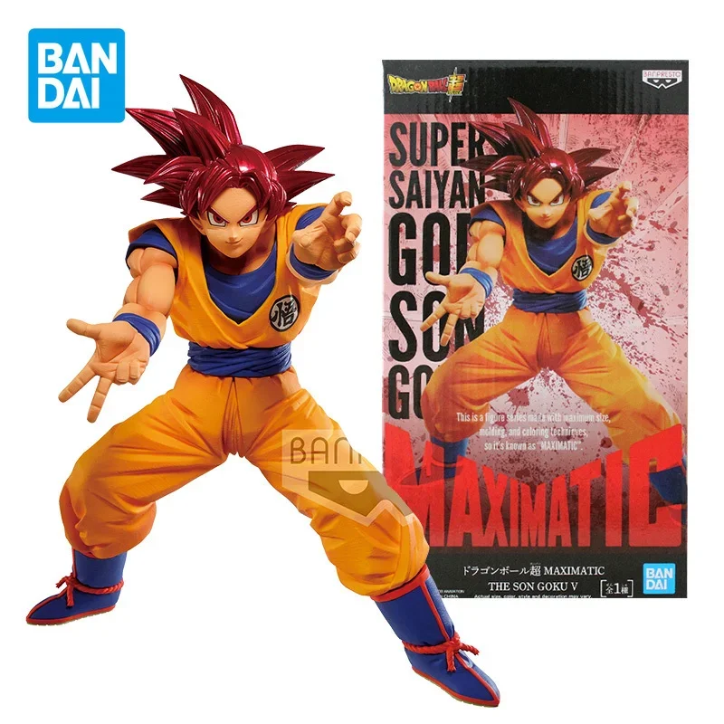 In magazzino originale Bandai Dragon Ball Anime Son Goku MAXIMATIC Anime Figure Model Toys ornamenti da collezione regali per bambole per bambini