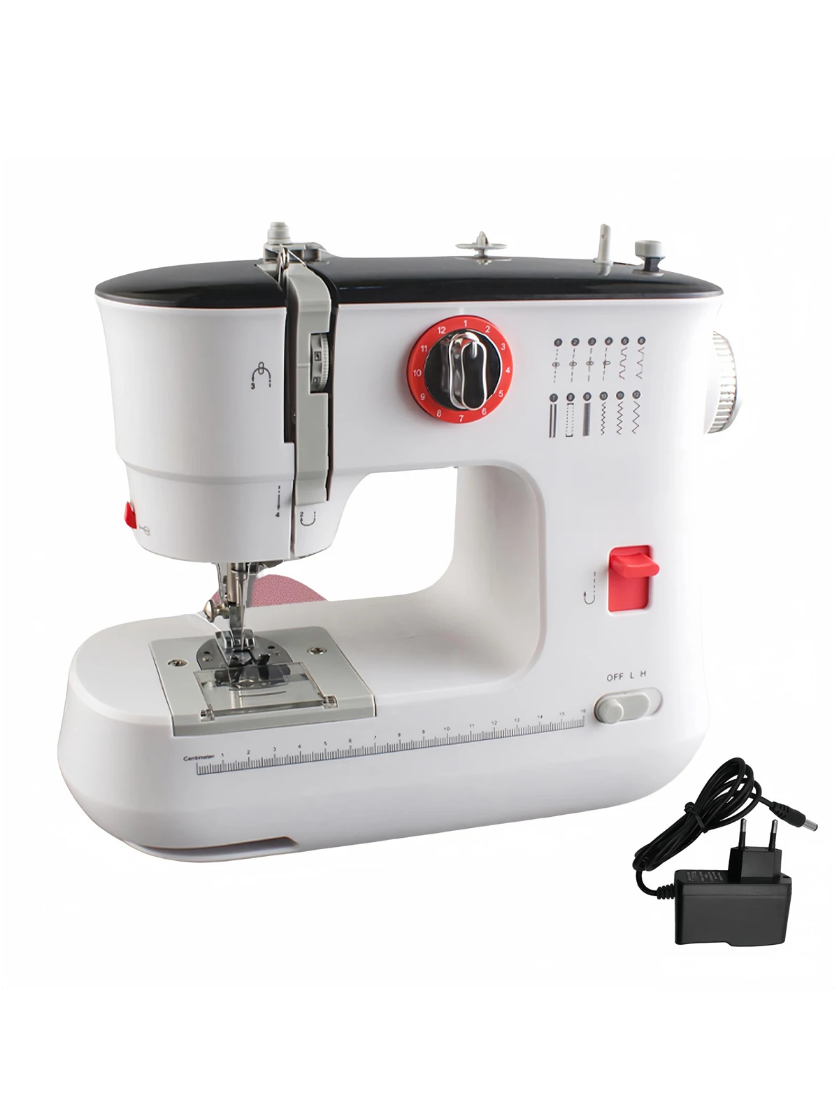 Machine à coudre électrique 12 points, Mini Machine à coudre à Double fil avec pédale, Machine à coudre Portable, prise ue