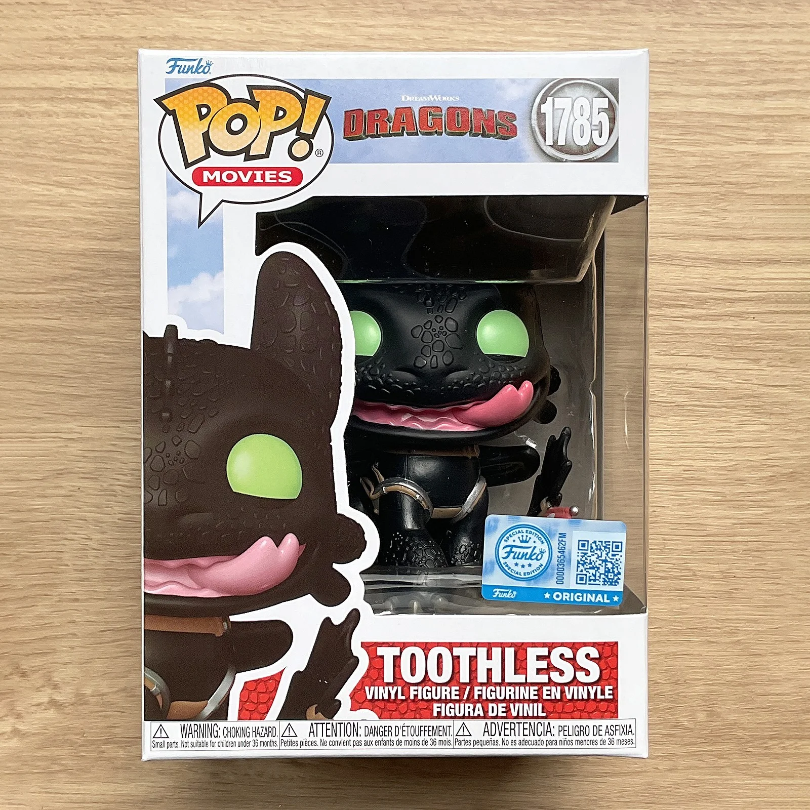 Toothless (Smiling) #1785 Figure Funko Pop Official Licensed Limited Edition Collect Figures How to Train Your Dragon Fans Gift