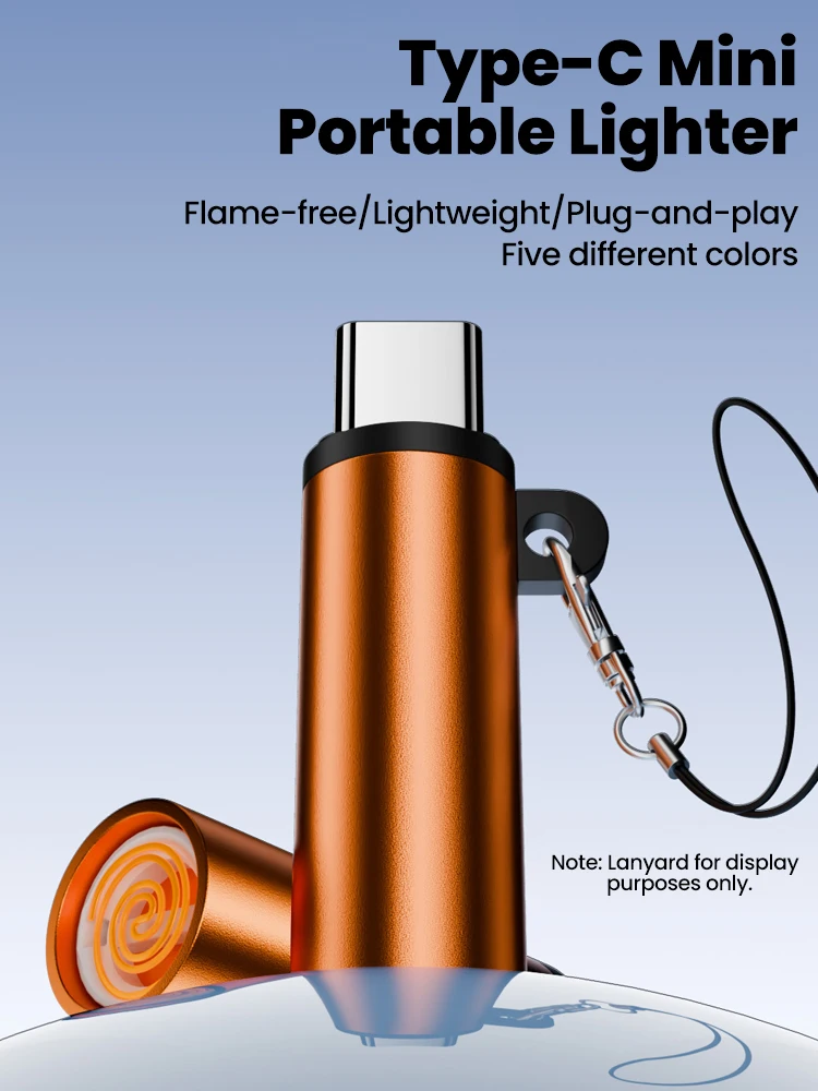 Allume-cigare Mobile de Type C, soufflant d'air, allume-cigare mâle de Type C, éclairage de sécurité extérieur