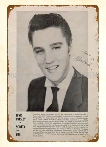 wall 1955rock roll Scotty Moore, Bill Black Concert Program metal tin sign sign