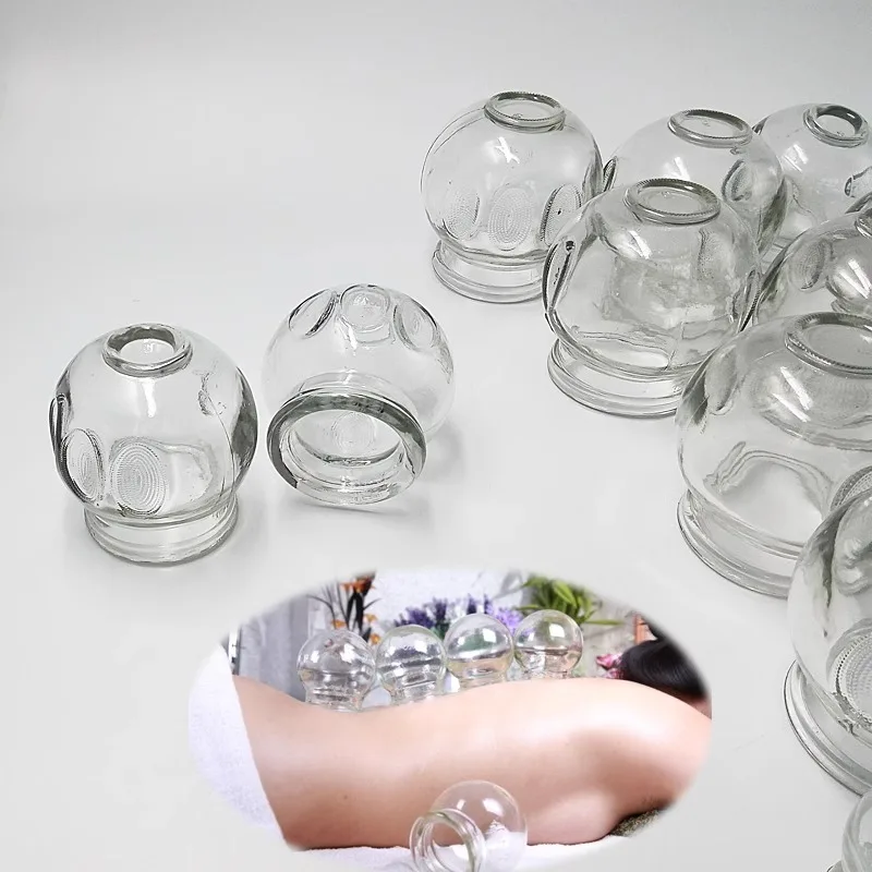 

12pcs 5sizes Choose Thickened Explosion-proof Glass Chinese Vacuum Cupping Acupuncture Massage Therapy Cup Ignition Rod Set
