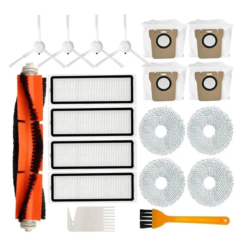 Efficient-For Robot X10+ X10 Plus B101GL Robot Vacuum Cleaner Main Side Brush Hepa Filter Mop Cloth Dust Bags Accessories