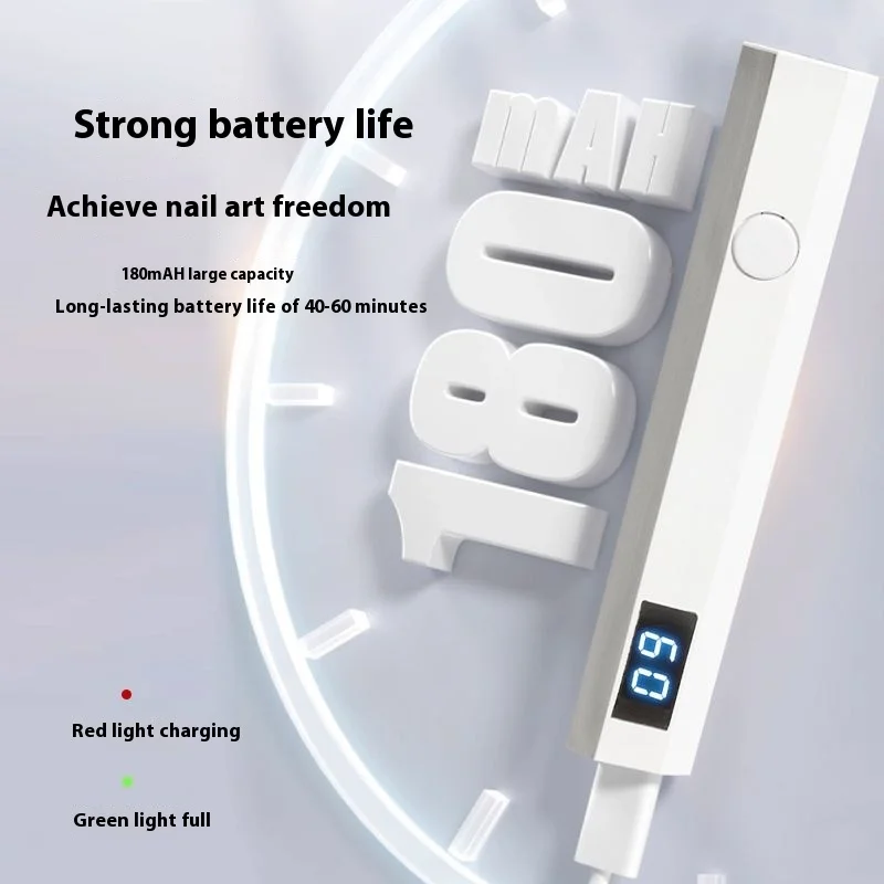 New Cordless Nails Dryer Machine Professional Rechargeable Gel Machine Dryer Nail Polish Mini Uv Led Curing  Nail Lamp