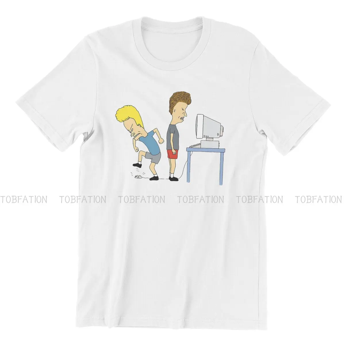 Beavis and Butthead Funny Sarcastic Cartoon Cannot Computer T Shirt Men Tees Summer Polyester Clothing Harajuku O-Neck TShirt